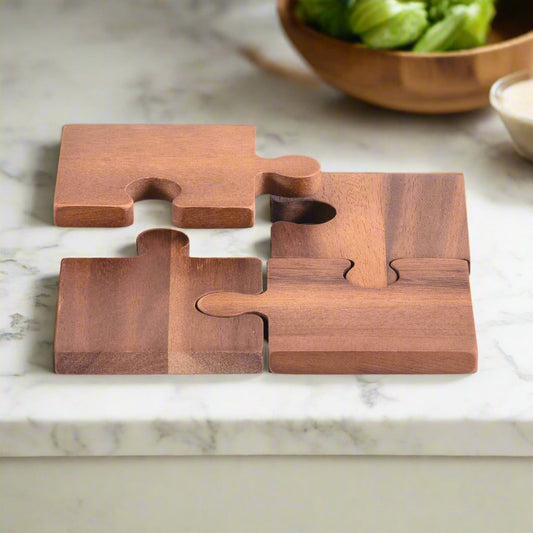 Kalmar Home Puzzle Piece Coasters - Set of 4