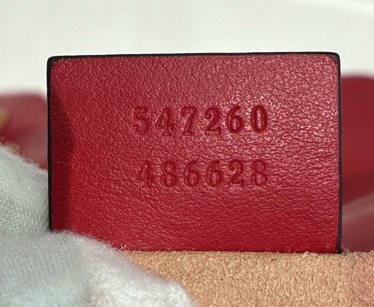 GG Marmont Top Handle Flap Bag Matelasse Leather Mini