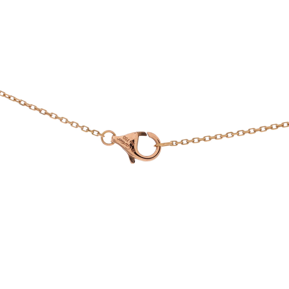 Amulette de Cartier Pendant Necklace 18K Rose Gold with Onyx and Diamond XS
