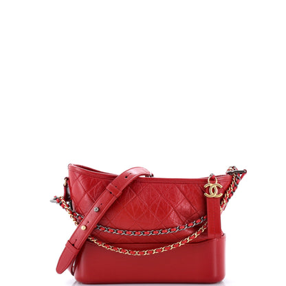 Gabrielle Hobo with Logo Handle Quilted Aged Calfskin Medium