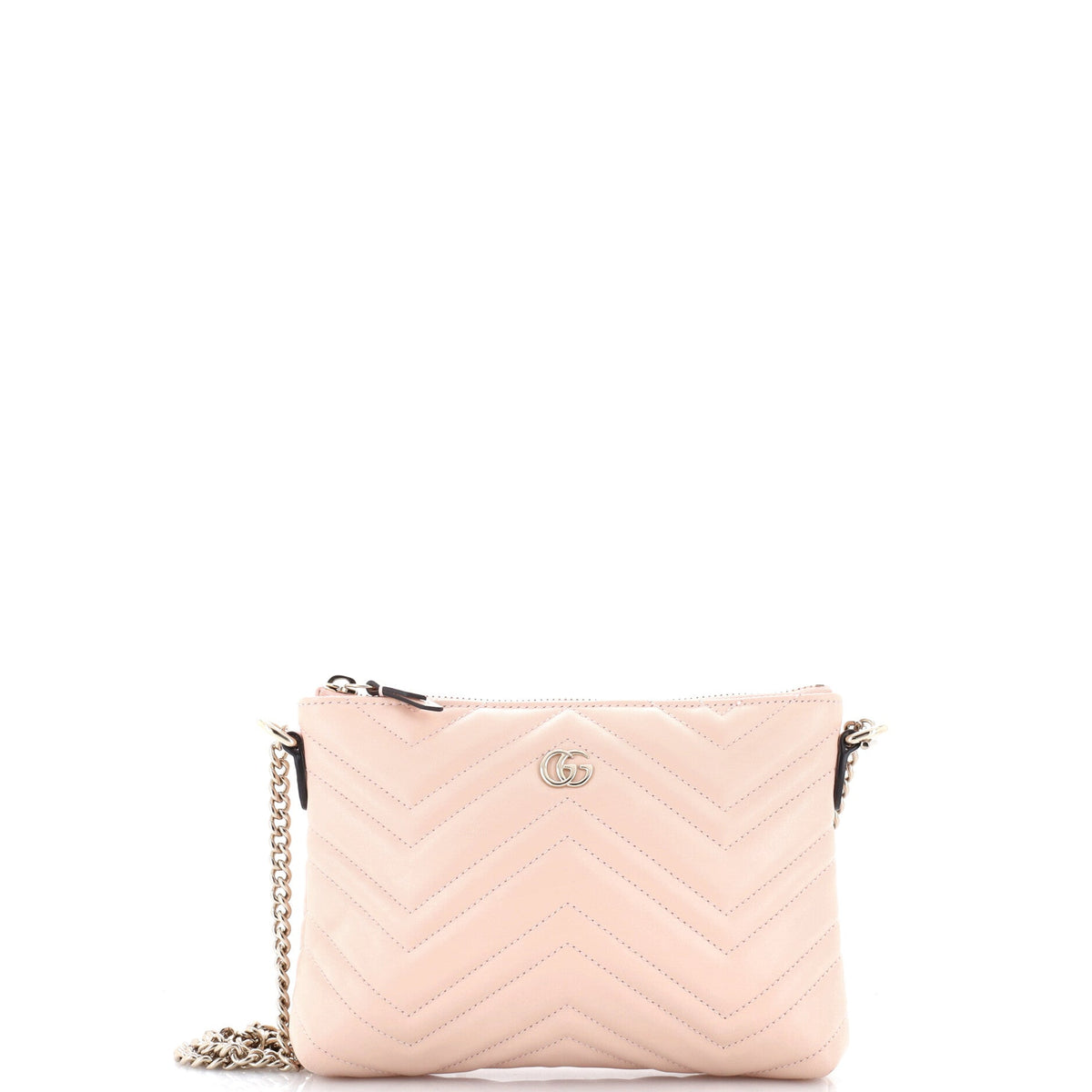 GG Marmont Pochette on Chain Matelasse Leather