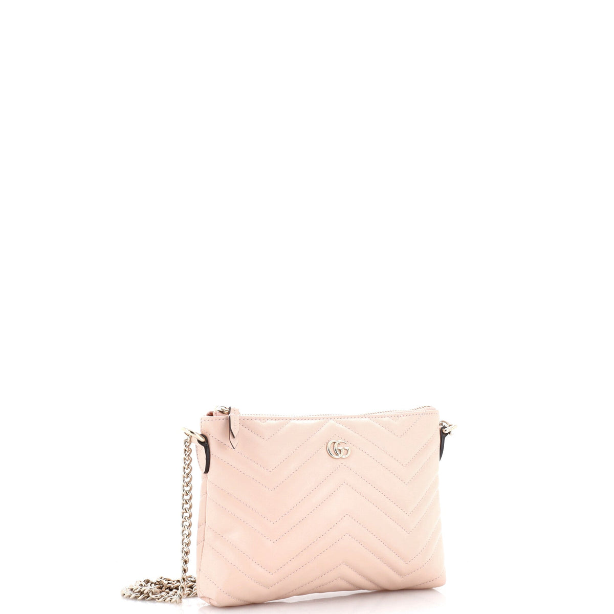 GG Marmont Pochette on Chain Matelasse Leather