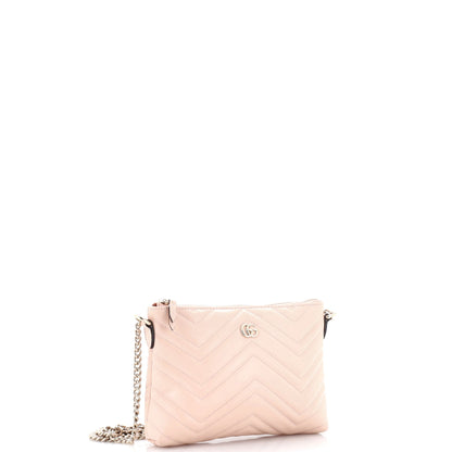 GG Marmont Pochette on Chain Matelasse Leather