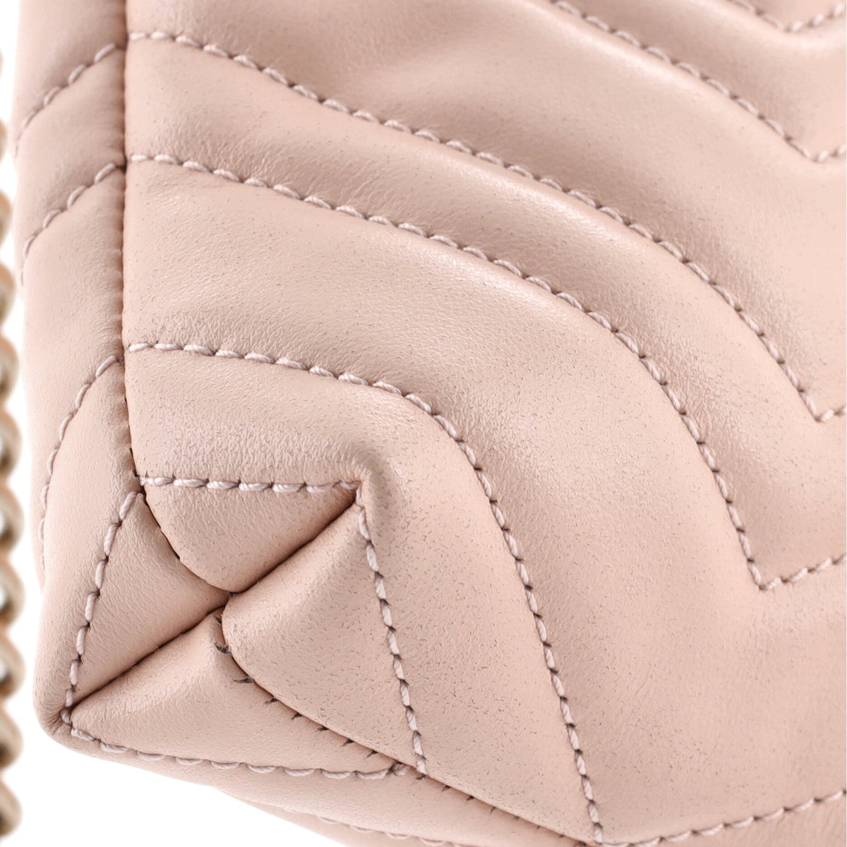 GG Marmont Pochette on Chain Matelasse Leather