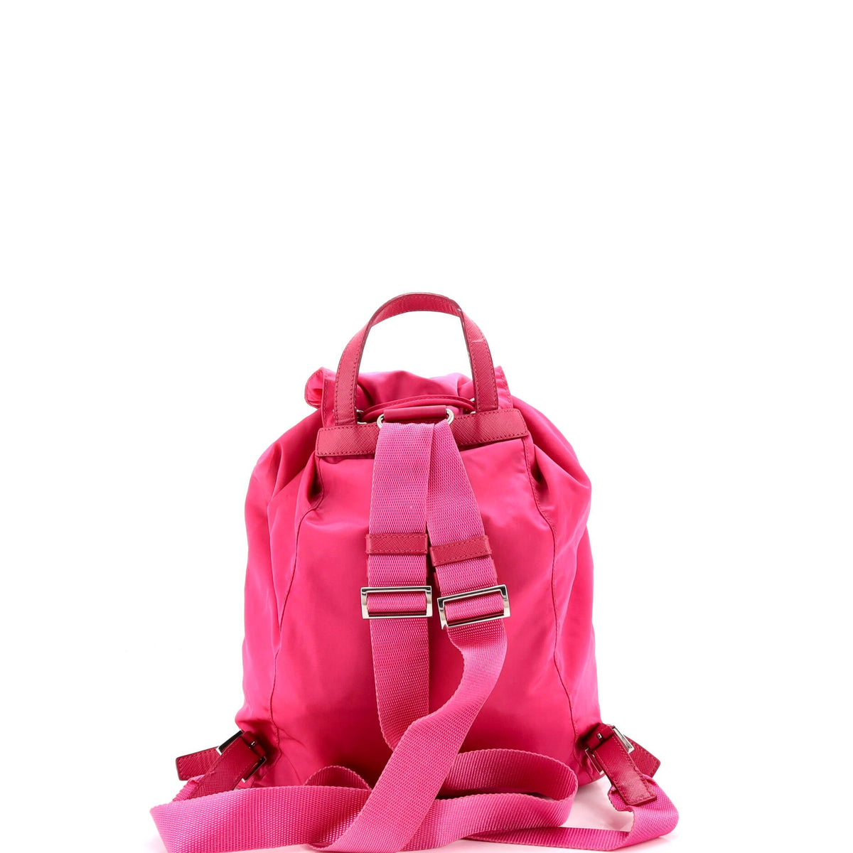 Front Zip Drawstring Backpack Tessuto Large
