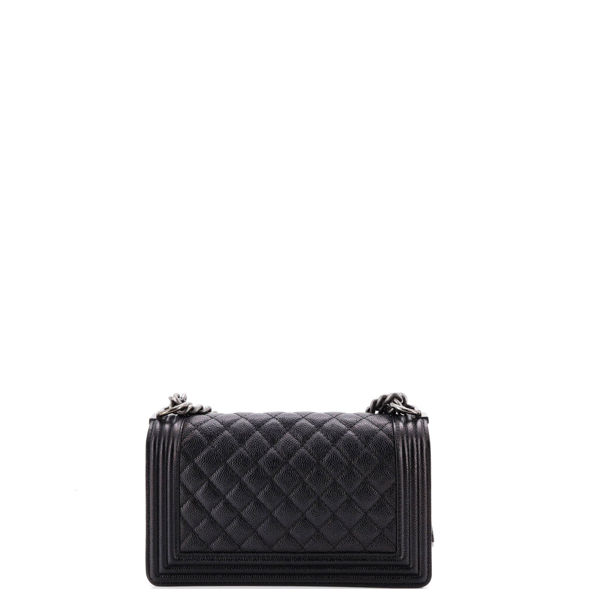Boy Flap Bag Quilted Caviar Old Medium