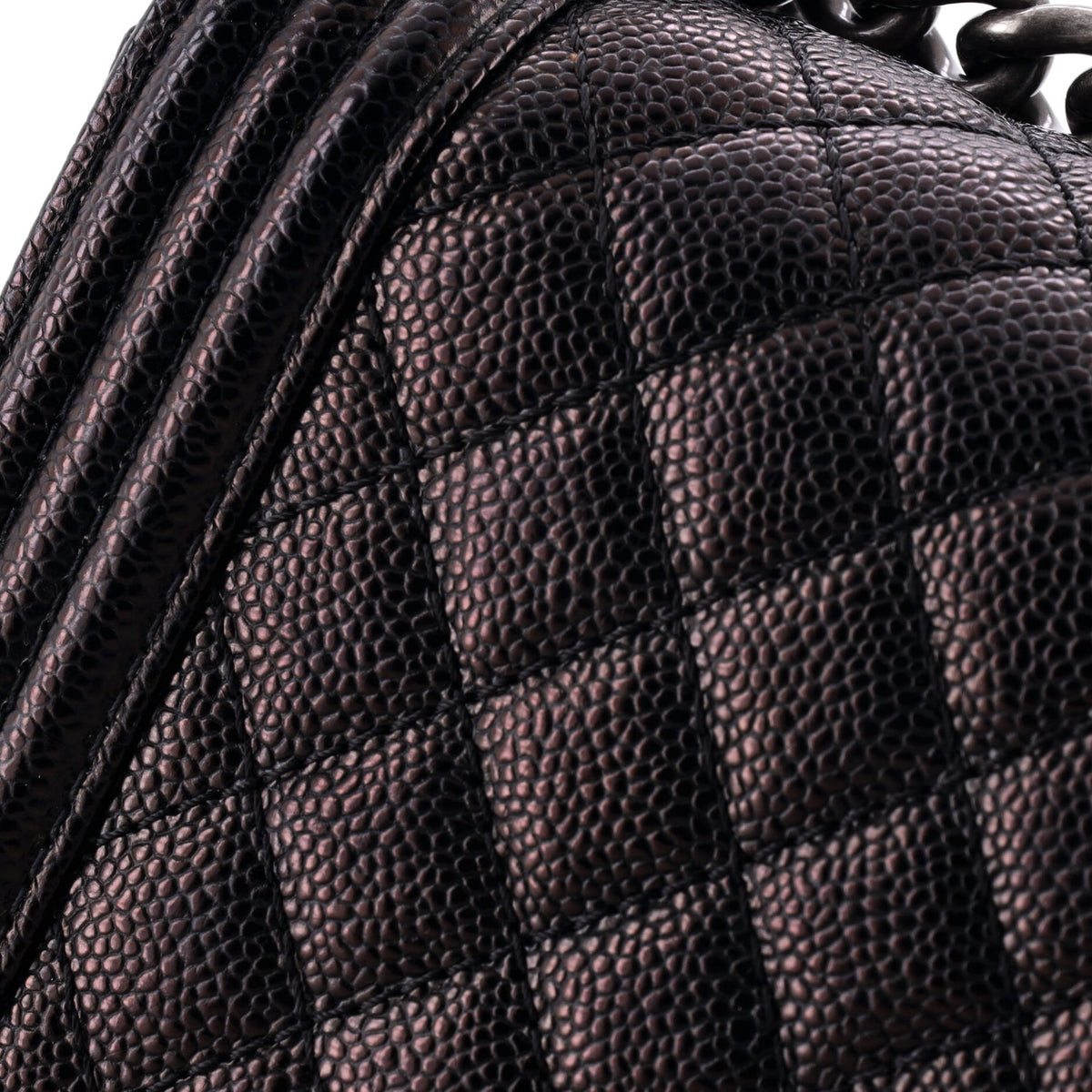 Boy Flap Bag Quilted Caviar Old Medium