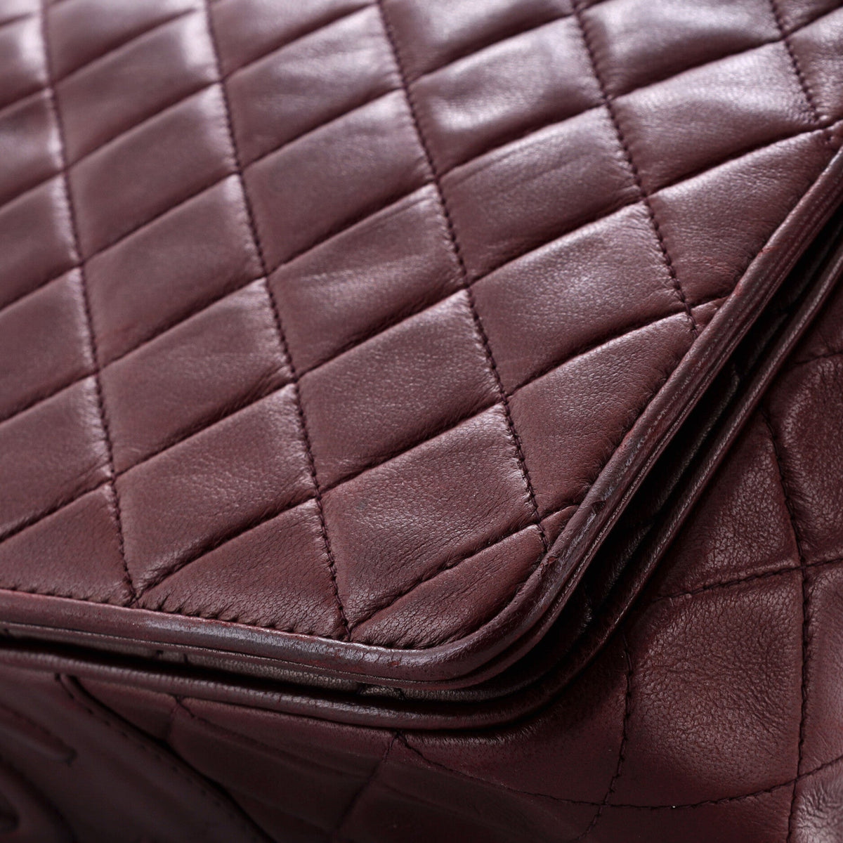 Vintage Tassel Full Flap Shoulder Bag Quilted Lambskin Medium