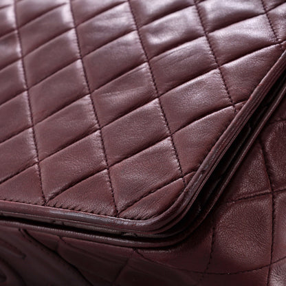 Vintage Tassel Full Flap Shoulder Bag Quilted Lambskin Medium