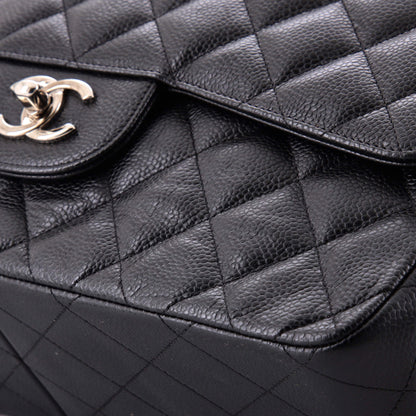 Classic Double Flap Bag Quilted Caviar Jumbo