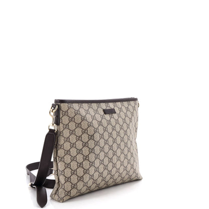 Zip Top Messenger Bag GG Coated Canvas Medium
