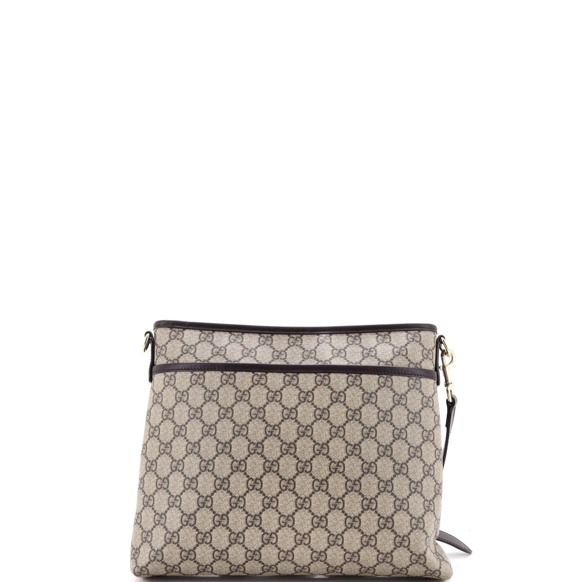 Zip Top Messenger Bag GG Coated Canvas Medium