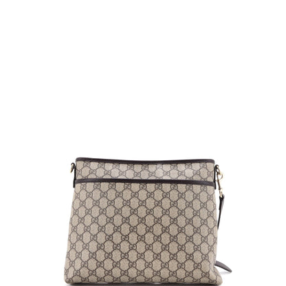 Zip Top Messenger Bag GG Coated Canvas Medium