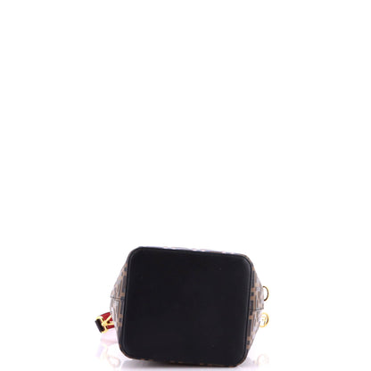 Mon Tresor Bucket Bag Zucca Embossed Leather Small