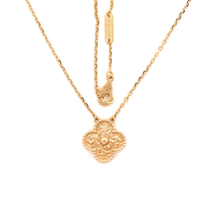 Vintage Alhambra Pendant Necklace 18K Rose Gold