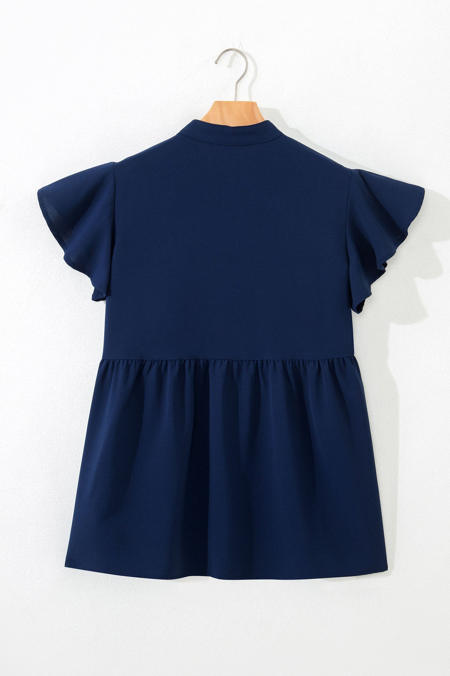 Threaded Pear Erin Embroidered Detail Babydoll Blouse