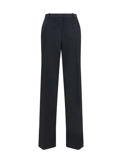 Trousers Wide-Leg Pleated Black
