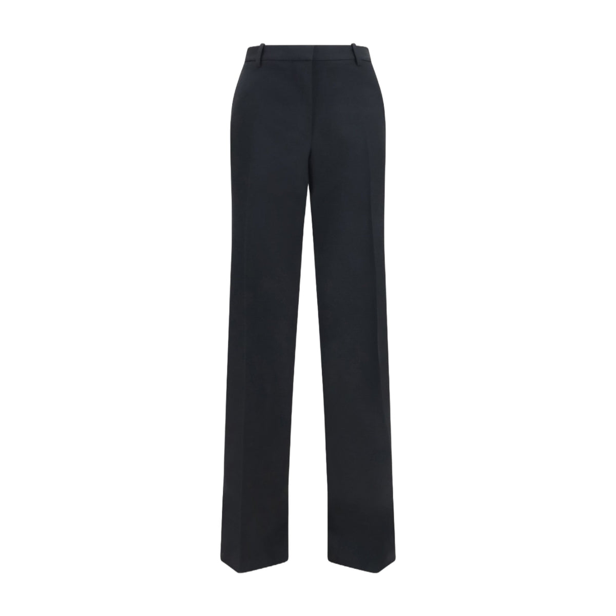Trousers Wide-Leg Pleated Black