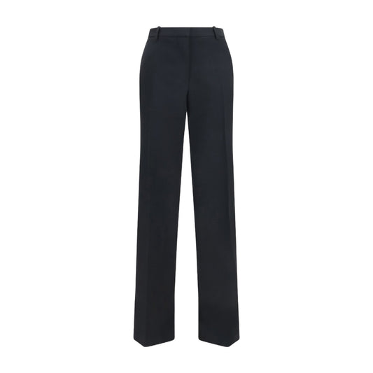 Trousers Wide-Leg Pleated Black