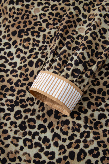 Threaded Pear Jordyn Contrast Striped Trim Shirt