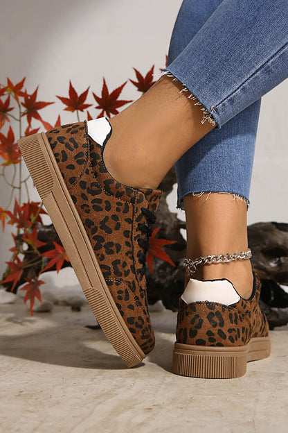 Threaded Pear Emiliana Tab Patchwork Laceup Shoes