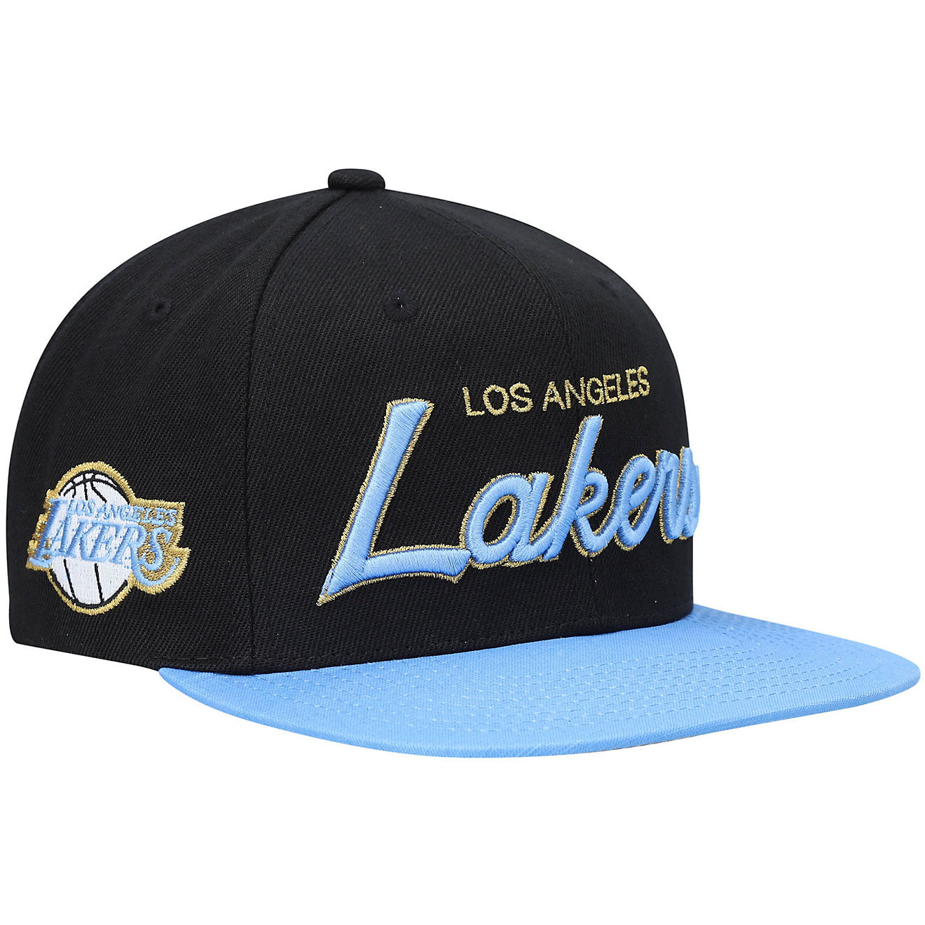 Men's Mitchell & Ness NBA 75Th Gold Snapback Lakers - Black-Blue