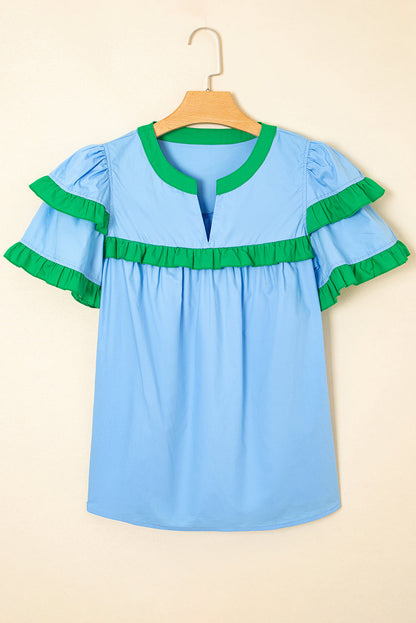 Threaded Pear Lilly Short Sleeve Blouse
