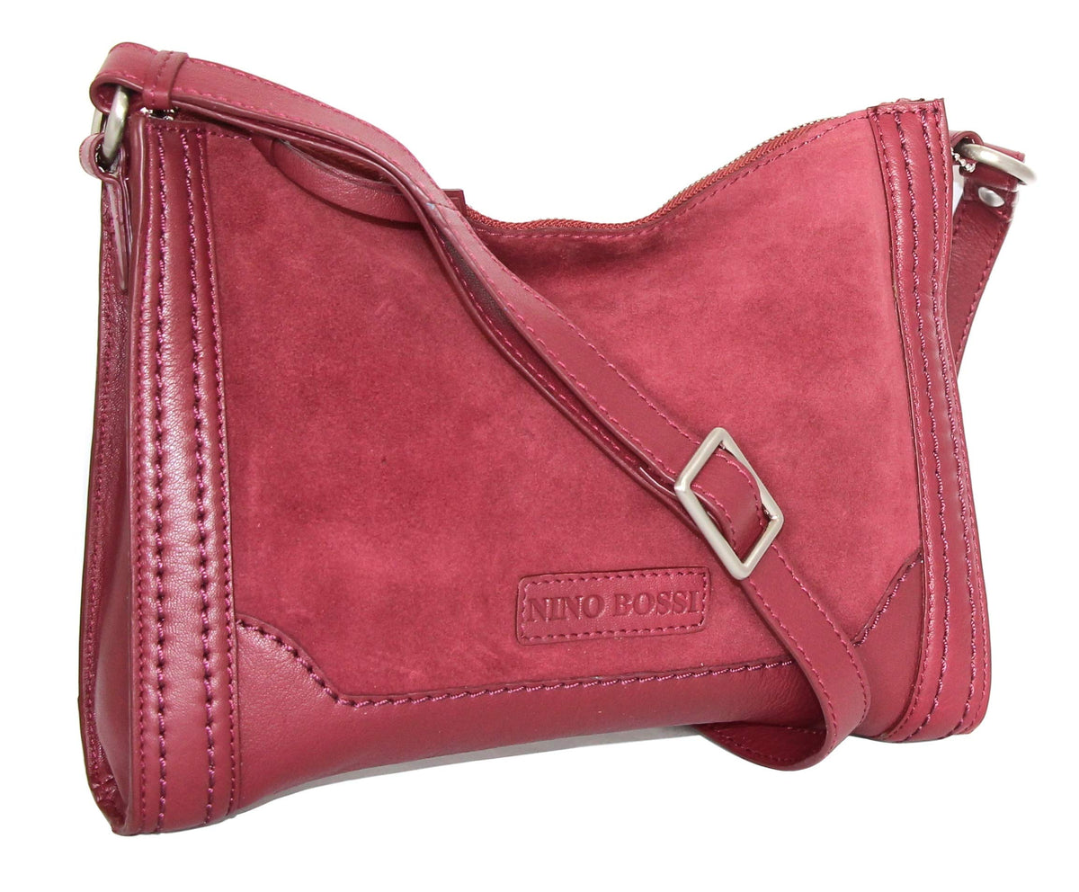 Nino Bossi Kitty Cat Leather Crossbody - Merlot