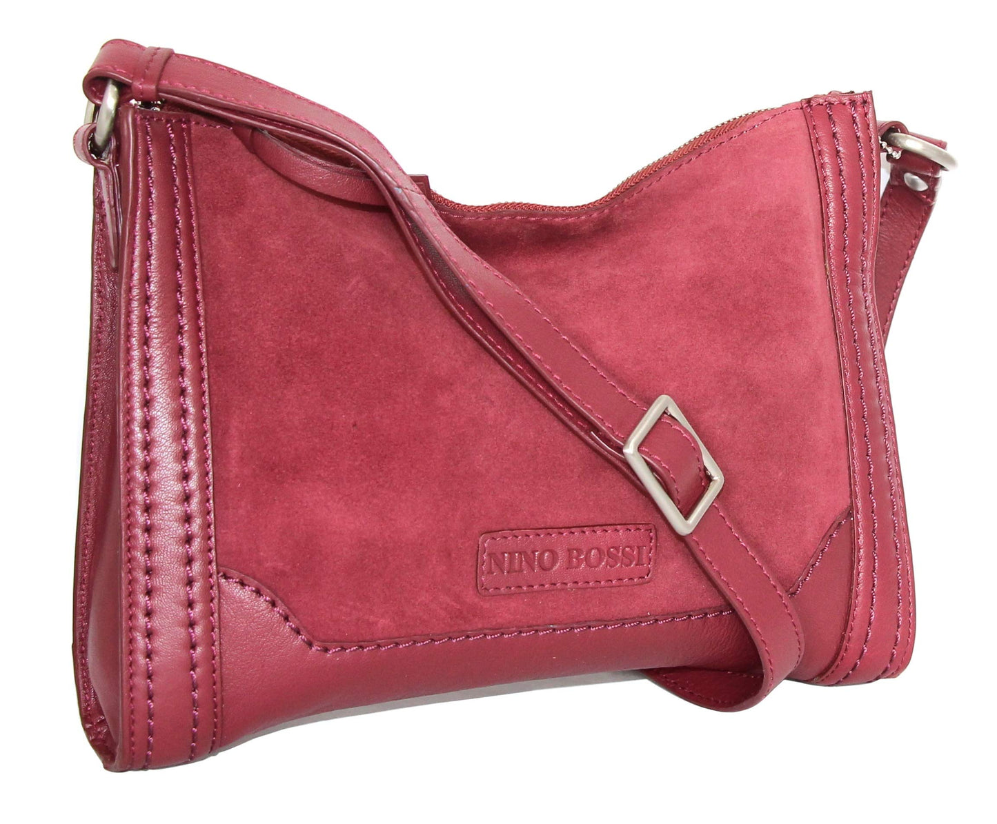 Kitty Cat Leather Crossbody in Merlot