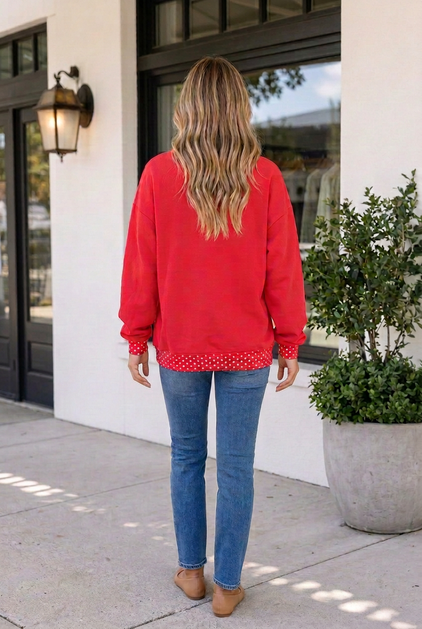 Threaded Pear Kieria Letter Graphic Baggy Sweatshirt