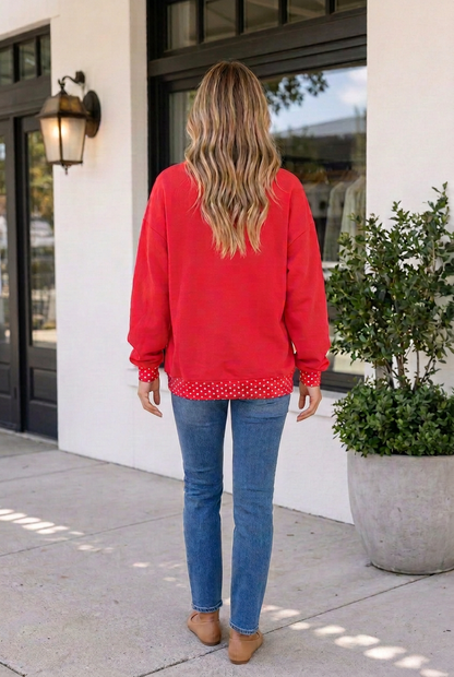 Threaded Pear Kieria Letter Graphic Baggy Sweatshirt
