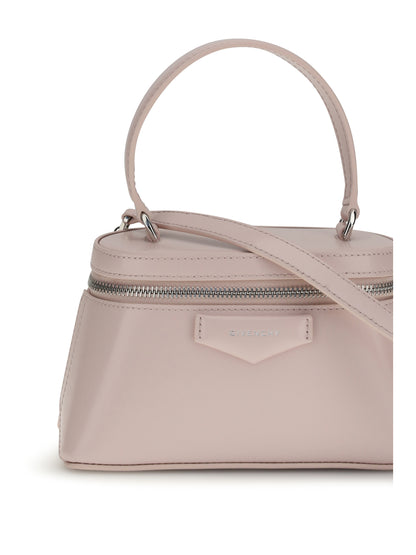 Leather Handbag Antigona Baby Pink