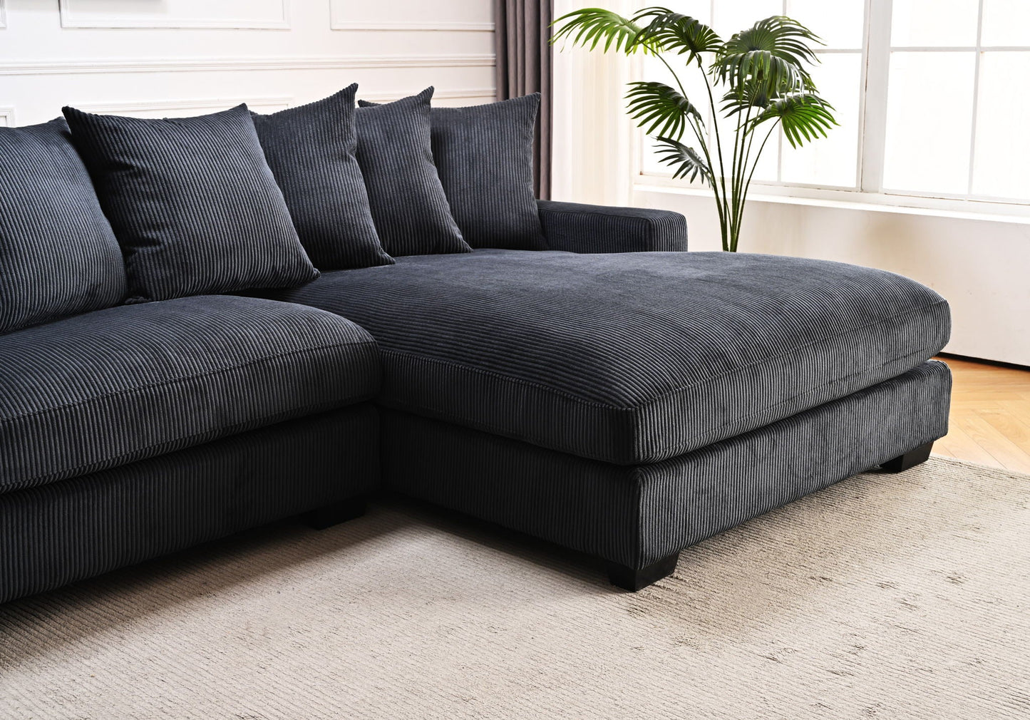 Luxe - Oversized 2 Piece Sectional Couches for Living Room, L Shaped Sofa With Chaise