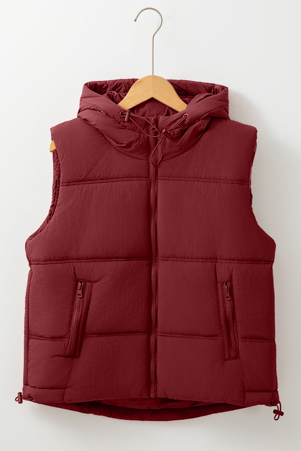 Threaded Pear Clare Side Hooded Puffer Vest