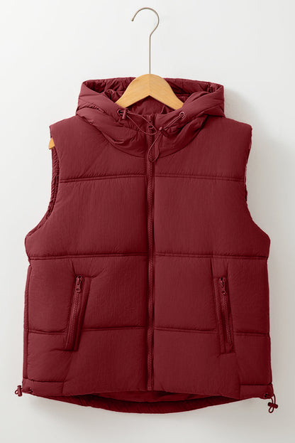 Threaded Pear Clare Side Hooded Puffer Vest