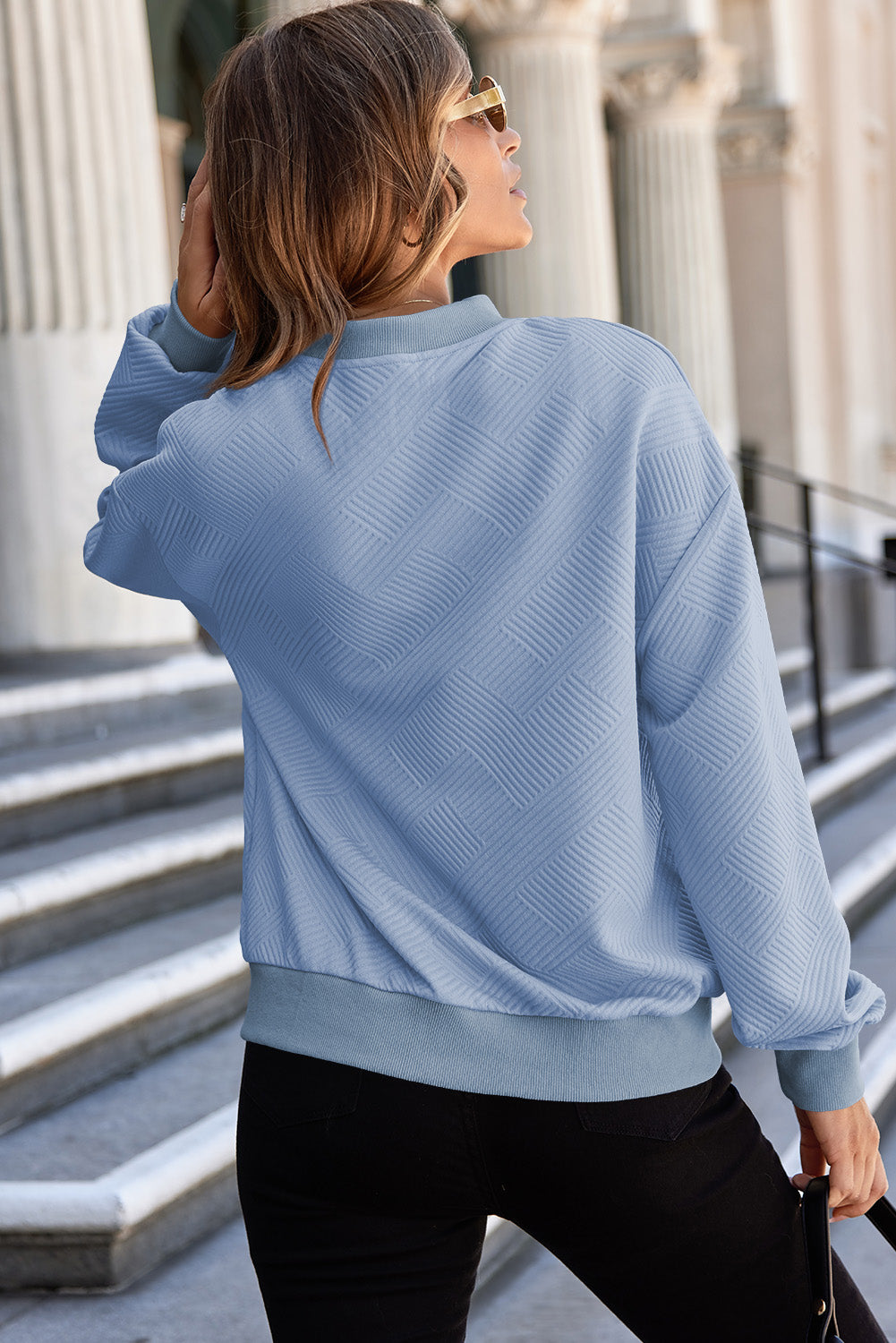 Threaded Pear Nylah Stand Zipper Bomber Jacket