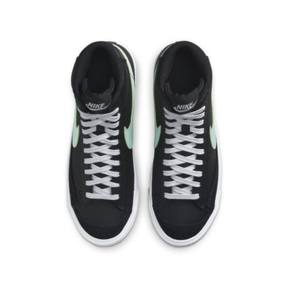Nike Blazer Mid '77 Big Kids' (GS) Sneakers — Black/Mint Leather Mid-Top