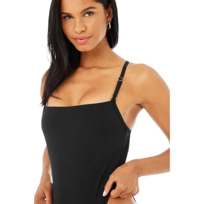 Alo Yoga Thrill Seeking Crisscross Back One Piece Women's Bodysuit — Black