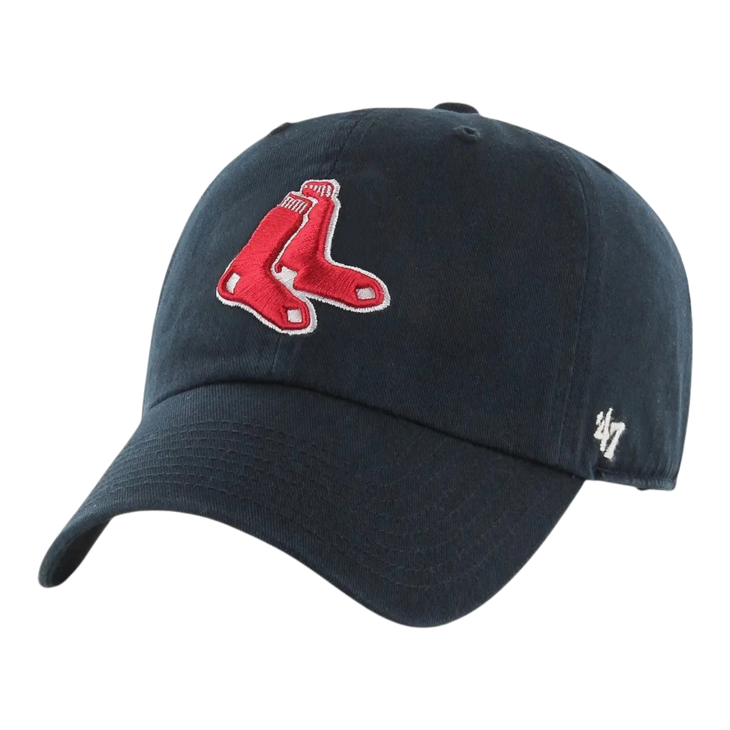 47 Brand Clean Up Boston Red Sox Strapback Hat — Navy Adjustable Cap