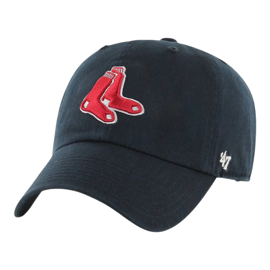 47 Brand Clean Up Boston Red Sox Strapback Hat — Navy Adjustable Cap