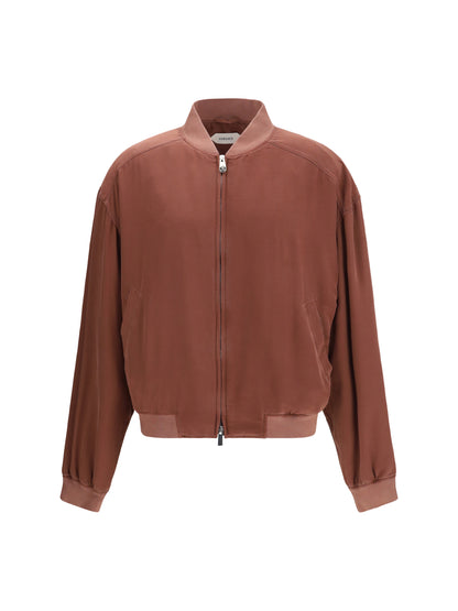 Jacket Overdyed Silk Light Aubergine