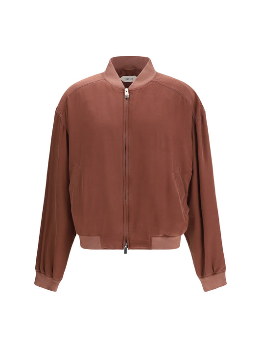 Jacket Overdyed Silk Light Aubergine