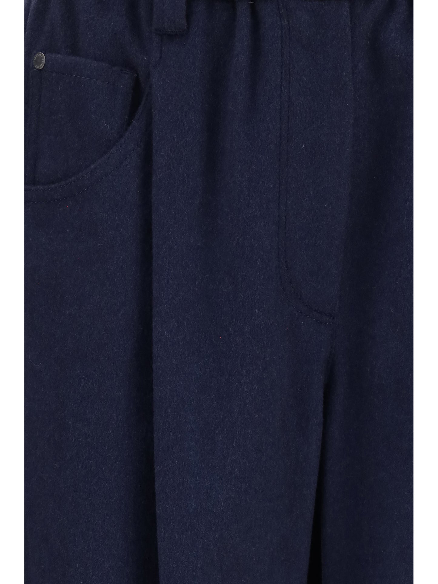 Stretch Wool Pants Blue