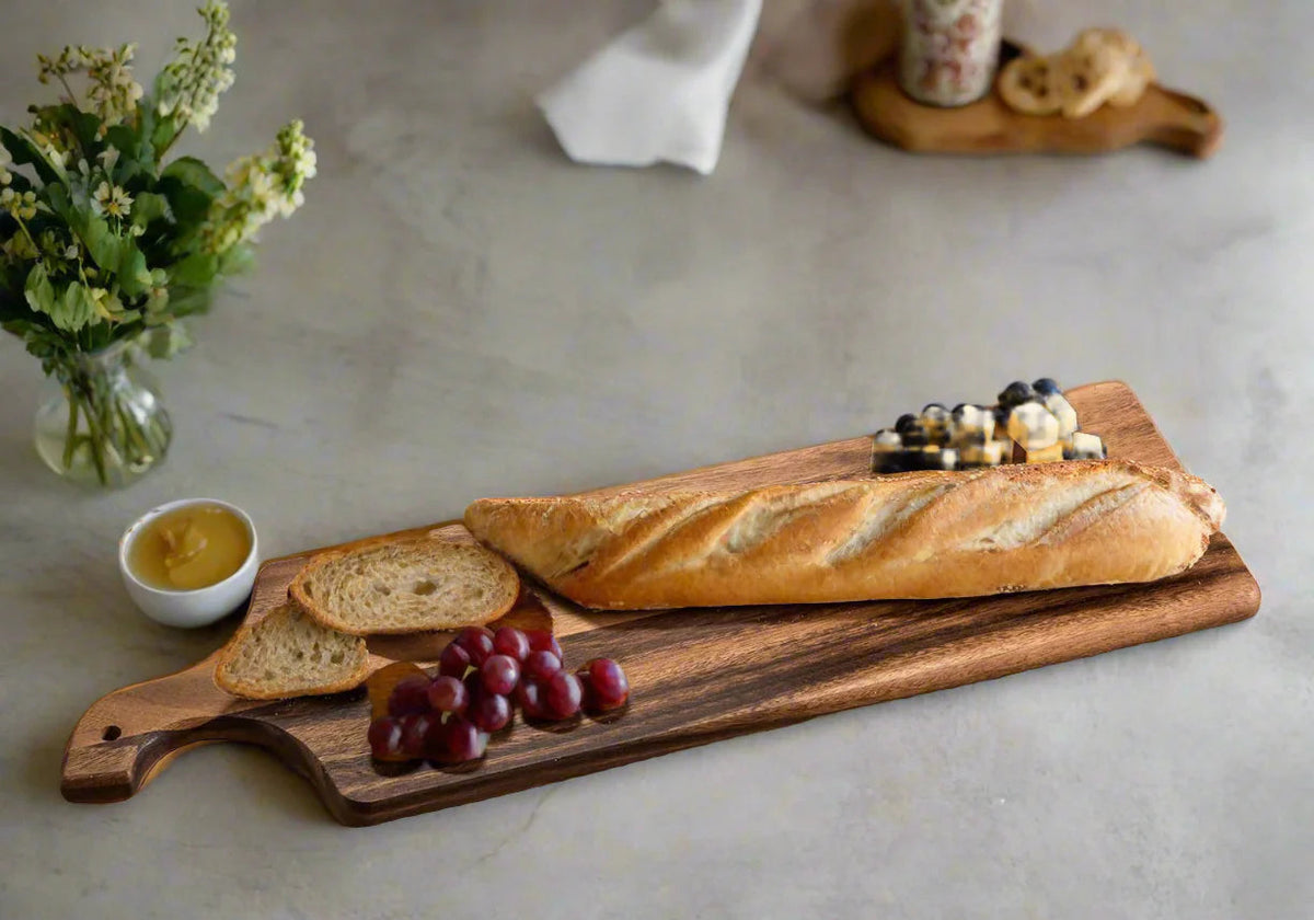 Kalmar Home Acacia Wood Cutting and Charcuterie Board - Long