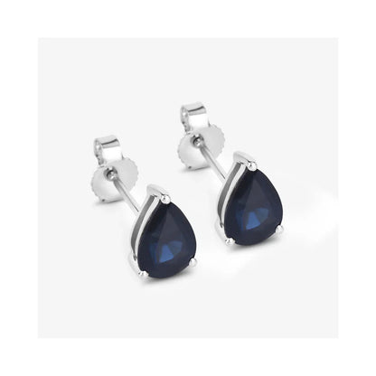 1.60 Ct Pear Blue Sapphire 10k Gold Teardrop Studs Earrings