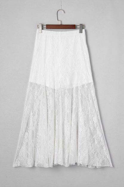 Maliyah Lace Flowy Maxi Skirt by Threaded Pear