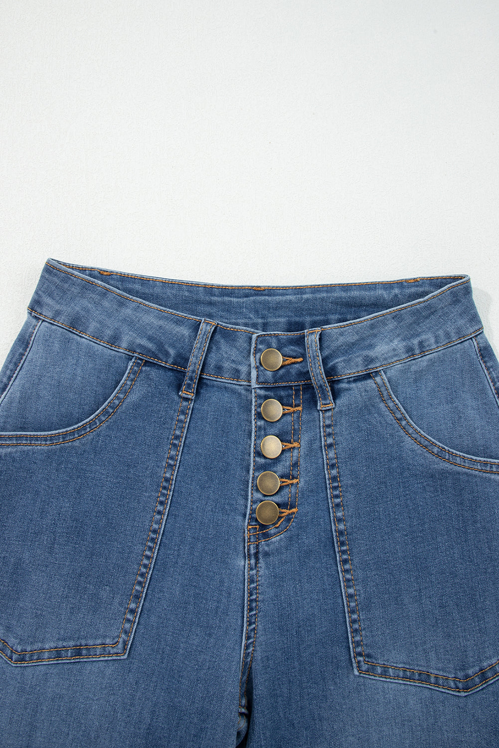 Threaded Pear Aleah Waist Wide Leg Jeans