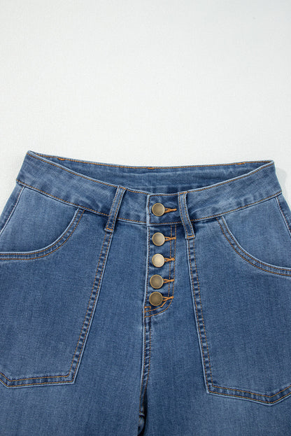 Threaded Pear Aleah Waist Wide Leg Jeans