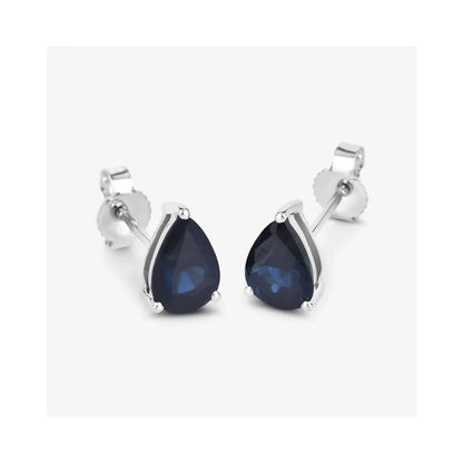 1.60 Ct Pear Blue Sapphire 10k Gold Teardrop Studs Earrings