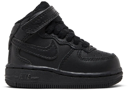 Nike Toddlers Air Force 1 Mid 'Black Black Td' Sneakers